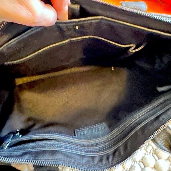 Levenger Convertible Black Leather Briefcase Tote Handbag - Picture 10 of 11